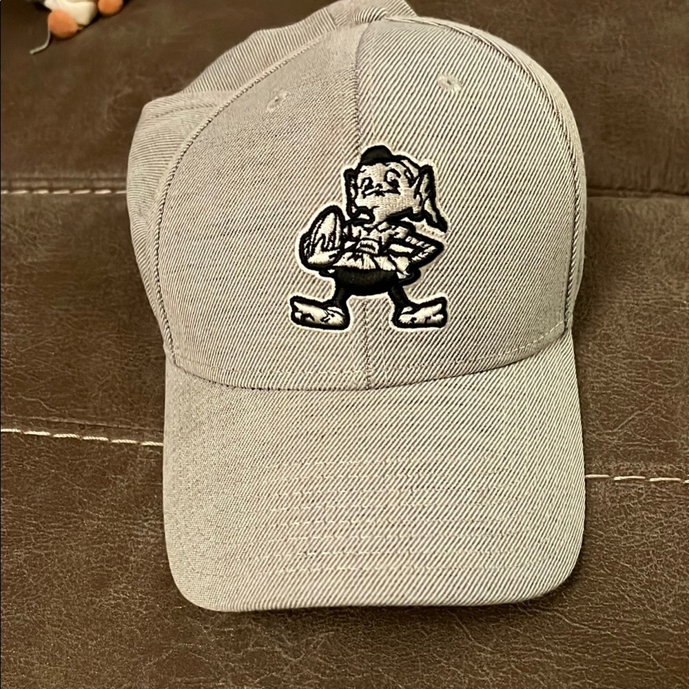 Gray Baseball Cap with Embroidery